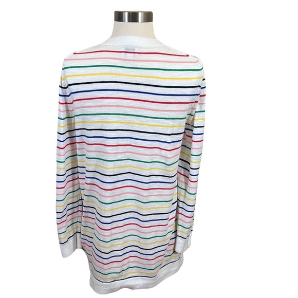 ✨SOLD✨J Crew Factory Rainbow Striped Open Front - Picture 3 of 6